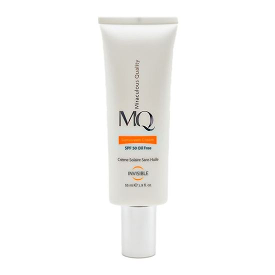 تصویر کرم ضدآفتاب فاقدچربی بی رنگ با spf50 ام کیو MQ