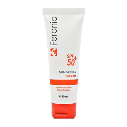 تصویر ضدآفتاب فاقدچربی بی رنگ spf 50 فرونیا